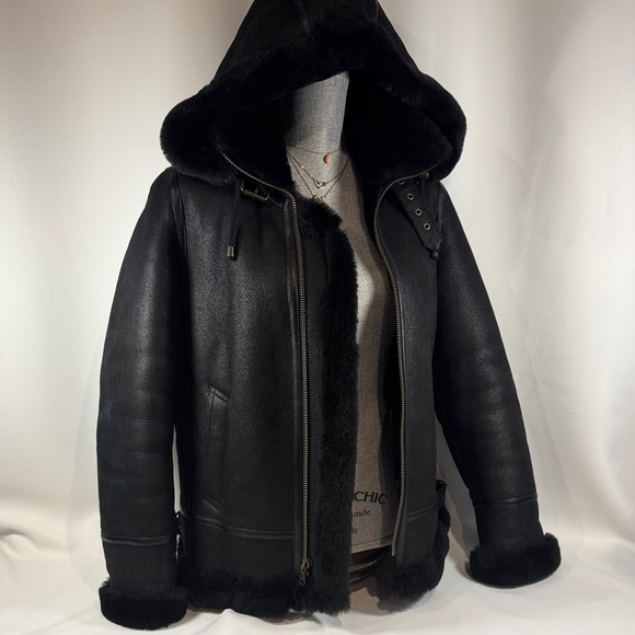 OVERLAND Woman’s SHEEPSKIN Jane Bomber Jacket - Picture 1 of 16